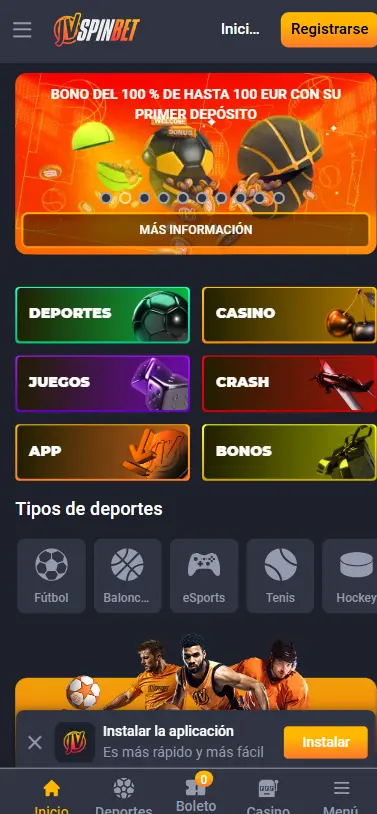 Página principal de JVspin.