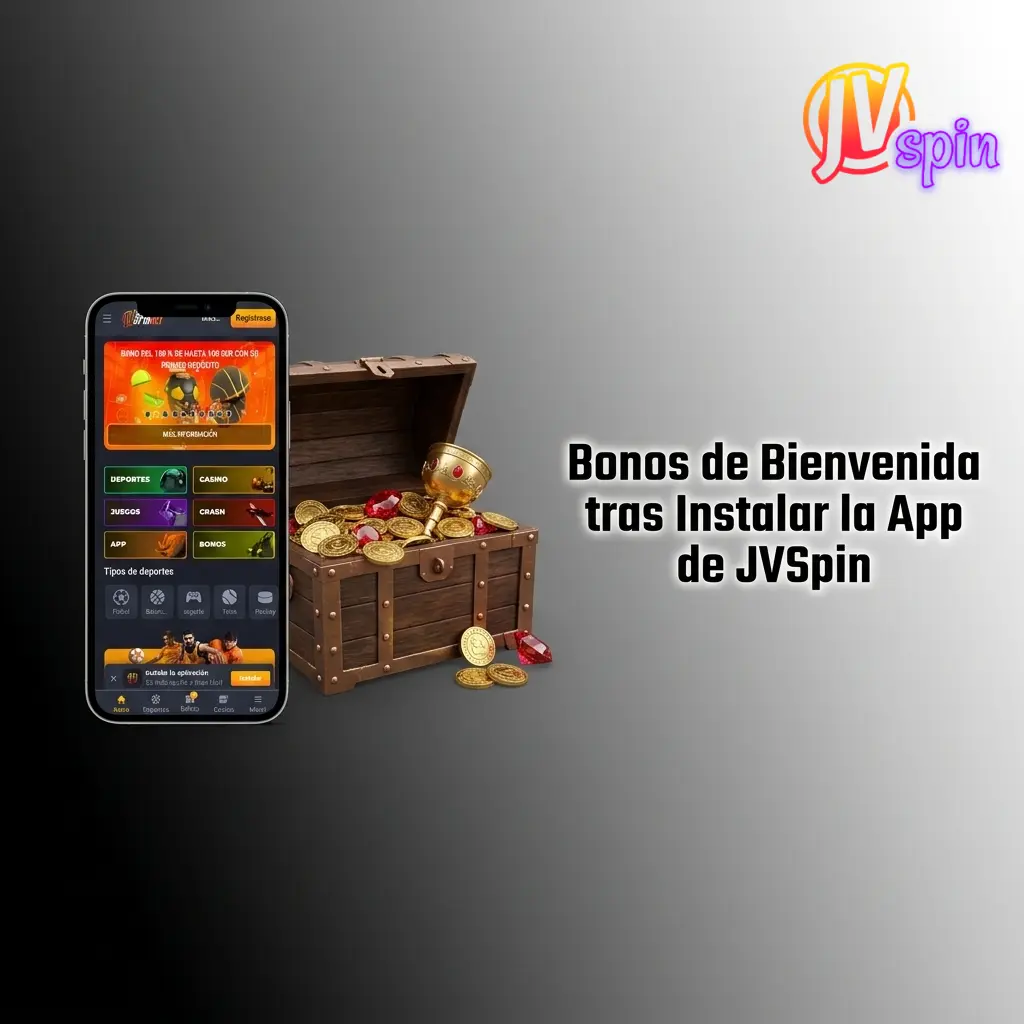 Bonos de bienvenida JVSpin app móvil: hasta 1500 EUR y 150 giros gratis para casino y apuestas