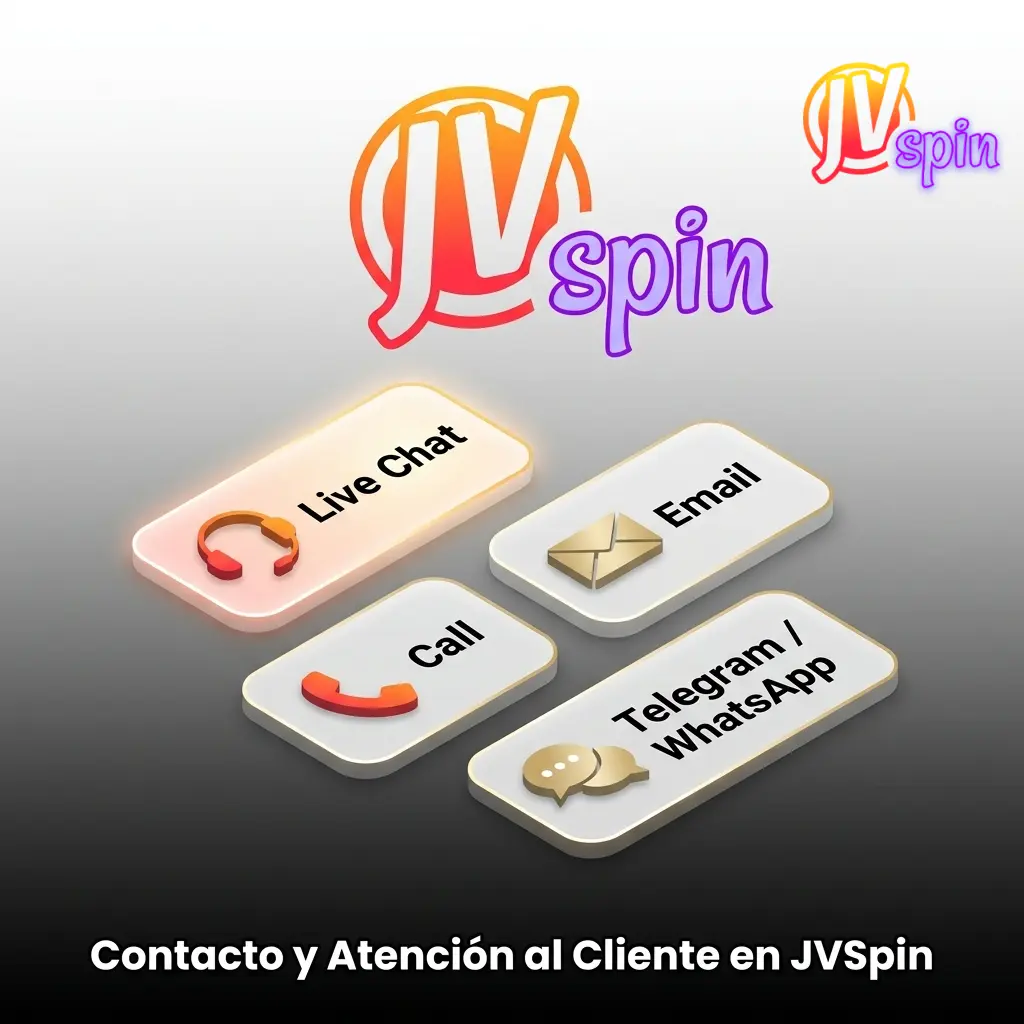 Soporte JVSpin disponible 24/7 por chat en vivo, correo electrónico y preguntas frecuentes para usuarios de Argentina
