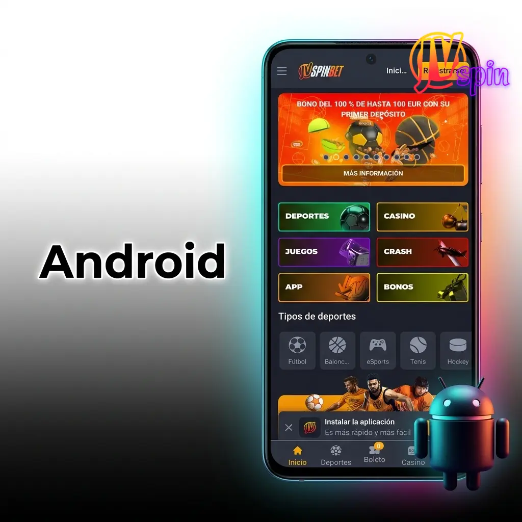 App de JVSpin para Android: descarga e instalación del APK desde el sitio oficial en dispositivos Android 5.0 o superior