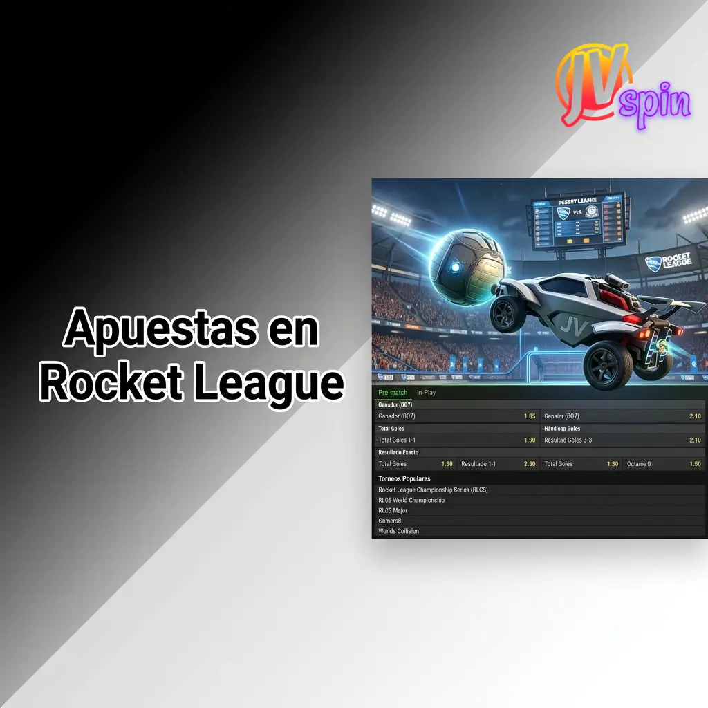 Apuestas en Rocket League: mercados de ganador, total de goles y resultado exacto en JVSpin