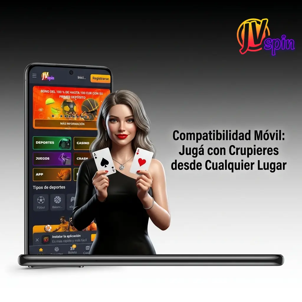 Casino en vivo JVSpin optimizado para móviles con streaming estable y chat con crupier desde cualquier dispositivo