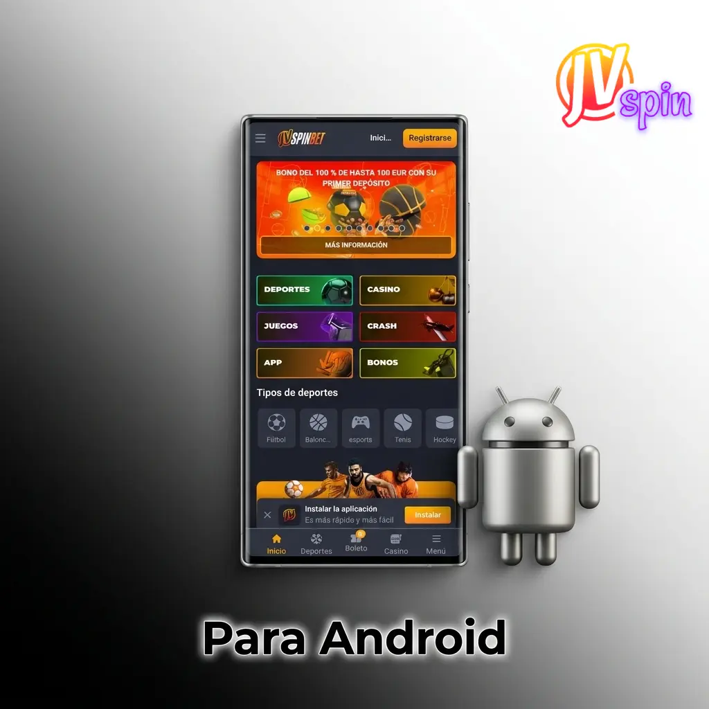 Pasos para descargar e instalar la app de JVSpin APK en dispositivos Android 5.0 o superior