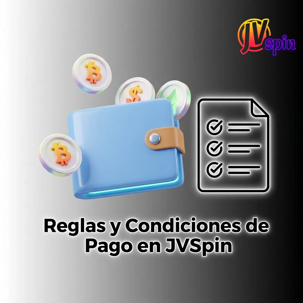 Reglas y condiciones de pago en JVSpin: verificación, límites y métodos de depósito y retiro.